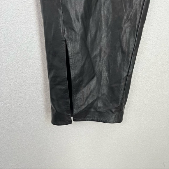 Theory size 12 lightweight Japanese faux leather tapered slit hem jogger - Picture 2 of 13
